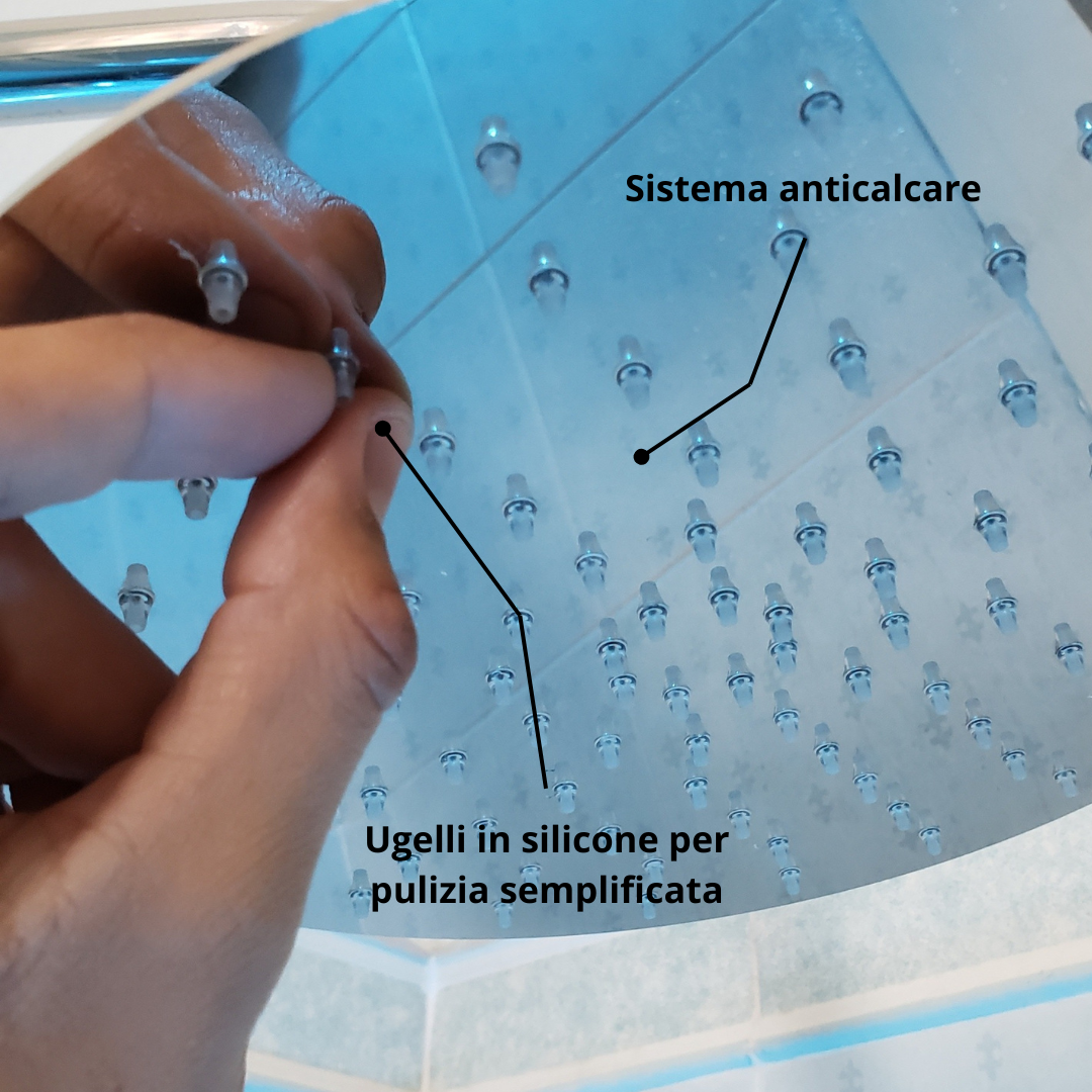 Soffione di design risparmio idrico